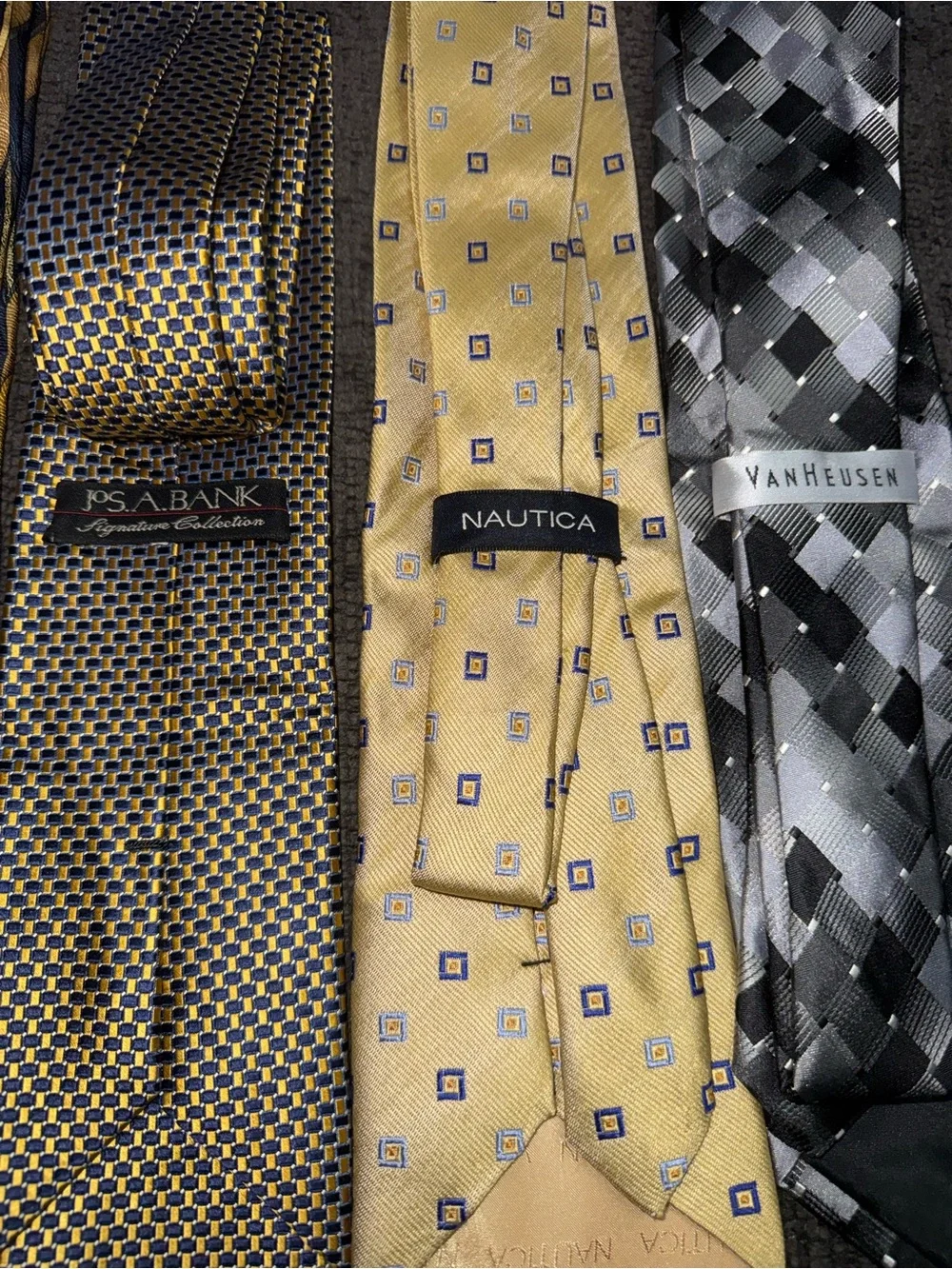8 Men’s Neckties Bundle Puritan Nautica Van Heusen Jos A Bank Croft & Barrow